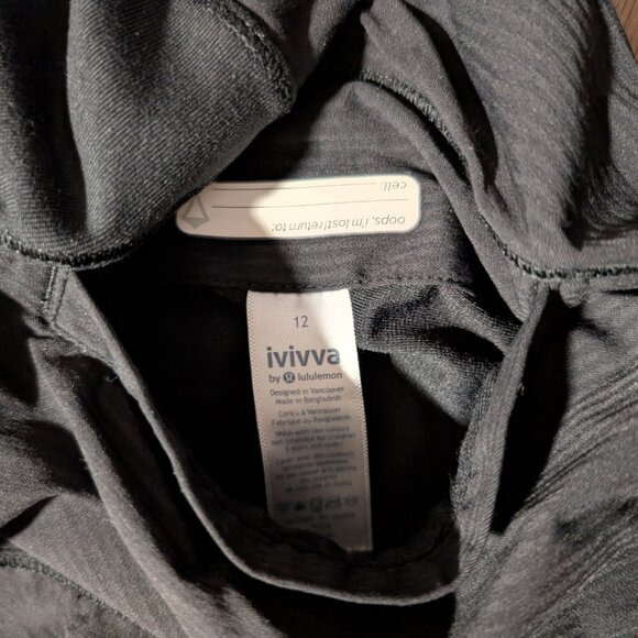 Ivivva by lululemon kids dance studio Live to Move pants black size 12 - Picture 12 of 16